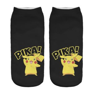 Pokemon Socken Pikachu Schwarz Crew Socken