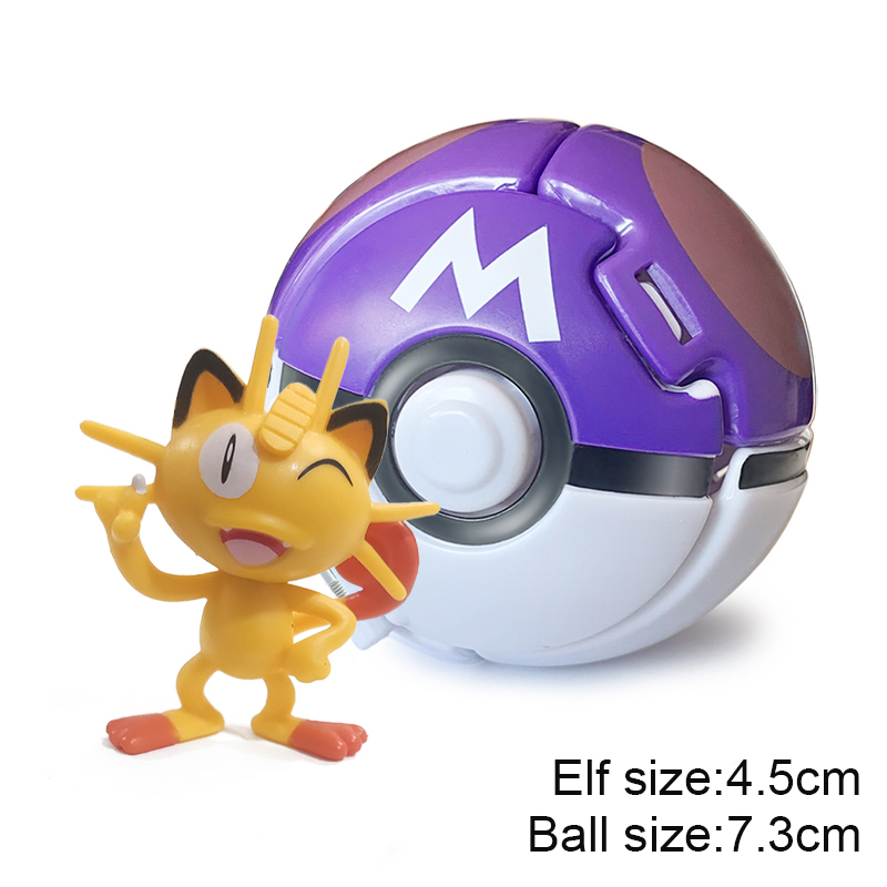 Pokeball Meowth Pokemon Figuren