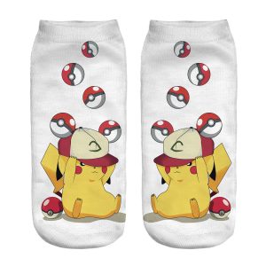 Pokemon Socken Pikachu Poke Ball Socken