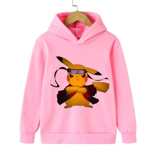 Rosa Pokemon Kapuzenpullover Pikachu Cos Naruto Kinder Hoodie