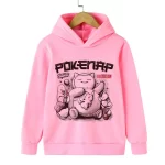 Rosa Pokemon Kapuzenpullover Snorlax Kinder Hoodie