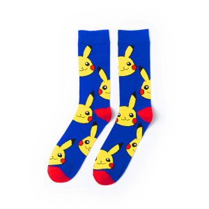 Pokemon Socken Pikachu Blau Rot Crew Socken