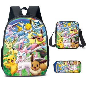 Pokemon Schulrucksack Alle Evee Und Pikachu Schulranzen 3 in 1