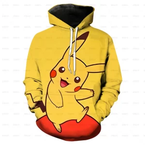 Pokemon Kinder Hoodie Pikachu Gelb Kapuzenpullover