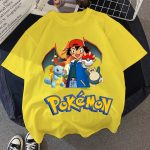 Pokemon Kinder Shirt Sacha Gelb Shirt