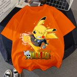 Pokemon Kinder Shirt Pikachu Orange Shirt