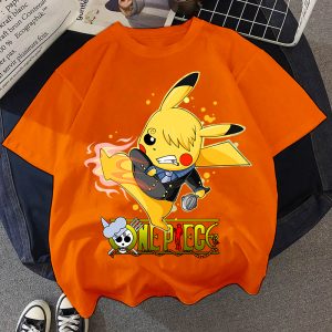 Pokemon Kinder Shirt Pikachu Orange Shirt