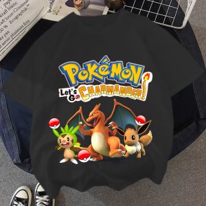 Pokemon Kinder Shirt Charizard Schwarz Shirt