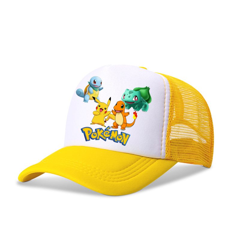 Pokemon Cap Bulbasaur Pikachu Charmander Trucker Hut