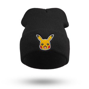Pokemon Mütze Pikachu Schwarz Beanie