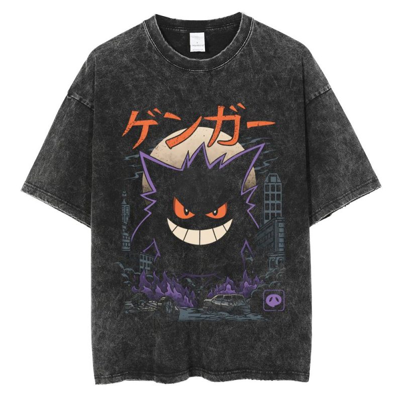 Pokemon Oversize Shirt Gengar In Halloween Gym Shirt