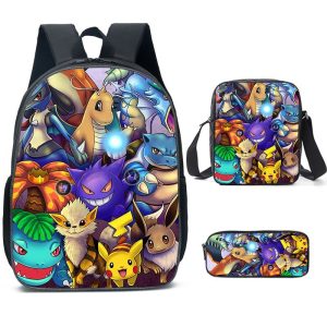 Pokemon Schulrucksack Pikachu und seine Freunde Schulranzen 3 in 1