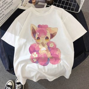 Pokemon Übergröße Shirt Rosa Eevee Gym Shirt