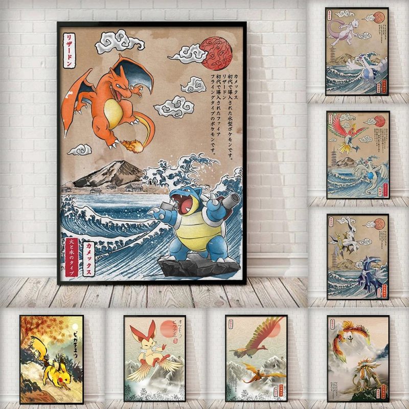 Pokemon Poster Charizard Vs Blastoise Leinwandbilder