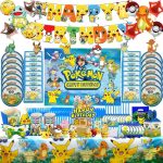 Alle Pokemon Geburtstagsdekorationen Pokemon Partyzubehör Set