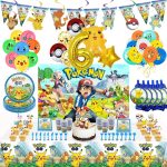 Alle Pokemon Geburtstagsdekorationen Pikachu Partyzubehör Set