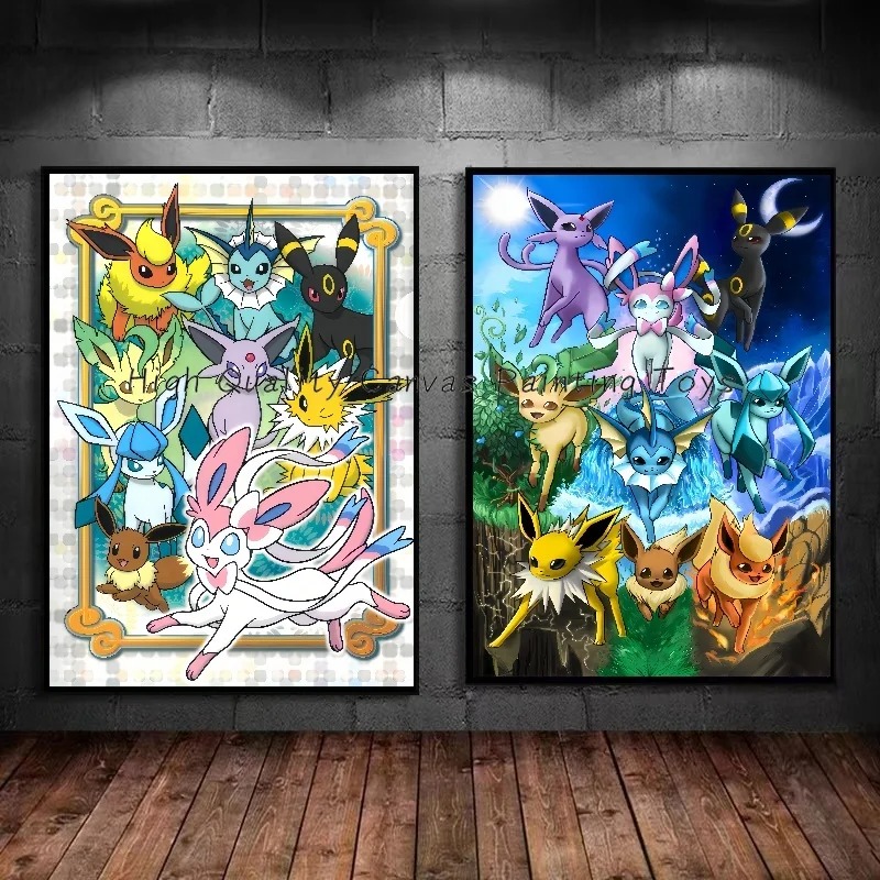 Pokemon Wandbilder Pikachu Evoli Poster