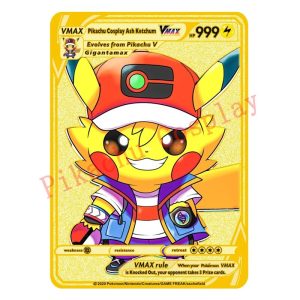 Pokemon Karten Pikachu Cosplay Sacha Metall Sammelkarten