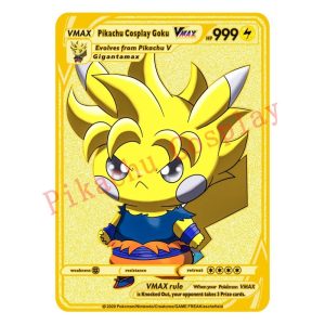 Pokemon Karten Pikachu Cosplay Goku Metall Sammelkarten