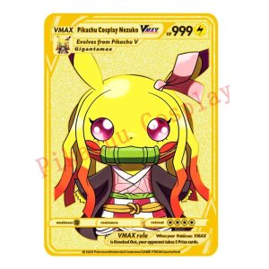 Pokemon Karten Pikachu Cosplay Nezuko Metall Sammelkarten