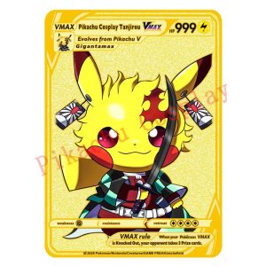 Pokemon Karten Pikachu Cosplay Tanjirou Metall Sammelkarten