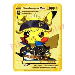 Pokemon Karten Pikachu Cosplay Asta Metall Sammelkarten