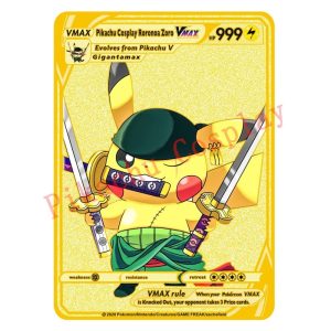 Pokemon Karten Pikachu Cosplay Zoro Metall Sammelkarten