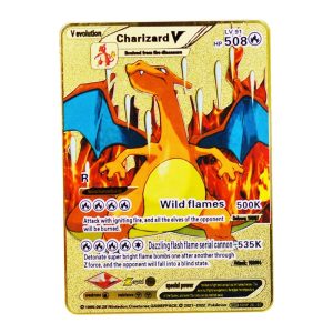 Pokemon Karten Charizard V Metall Sammelkarten