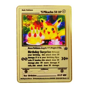Pokemon Karten Birthday Surprise Pikachu Metall Sammelkarten
