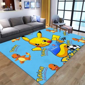 Pokemon Teppich Pikachu Fußball Kinderzimmer Teppich