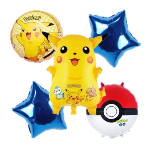 Pokemon Geburtstagsdekorationen 5 Pcs Pikachu Luftballons