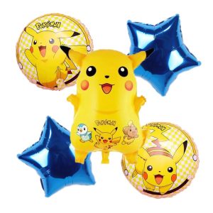 Pokemon Geburtstagsdekorationen 5 Pikachu Luftballons