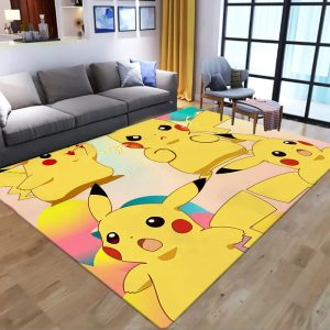 Pokemon Teppich Pikachu Gelb Kinderzimmer Teppich