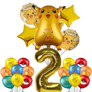 Pokemon Geburtstagsdekorationen 2 Jahr Pokemon Luftballons