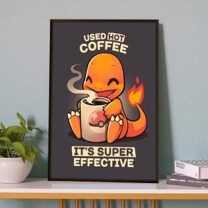 Pokemon Leinwandbilder Coffee Glumanda Poster