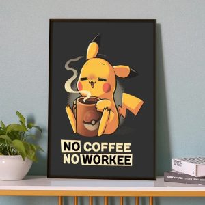 Pokemon Leinwandbilder Coffee Pikachu Poster