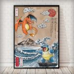 Pokemon Poster Blastoise Vs Charizard Leinwandbilder