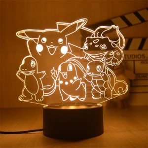 Pokemon LED Tischlampe 3D Pikachu Friends Dekoration