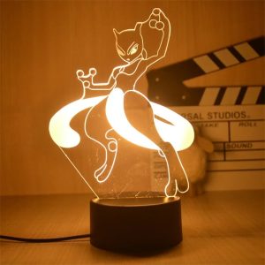 Pokemon LED Tischlampe 3D Mewtu Dekoration