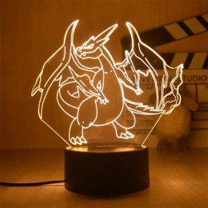 Pokemon LED Tischlampe 3D Glurak Dekoration