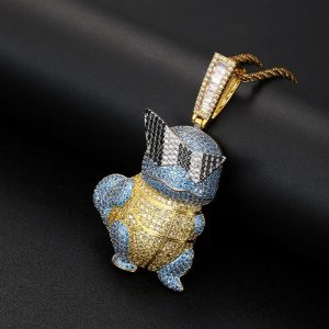 Pokemon Schmuck Schiggy Gold Halskette