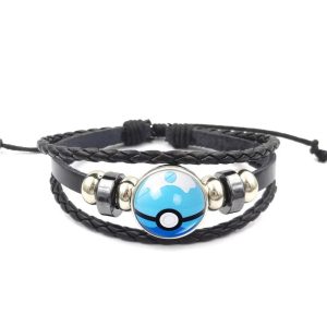 Pokemon Armband Blau Pokeball Handgelenksarmband